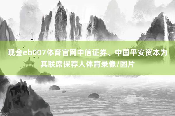 现金eb007体育官网中信证券、中国平安资本为其联席保荐人体育录像/图片