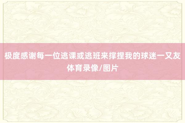 极度感谢每一位逃课或逃班来撑捏我的球迷一又友体育录像/图片