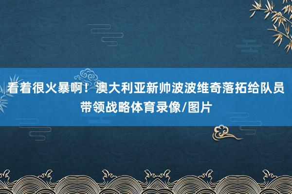 看着很火暴啊！澳大利亚新帅波波维奇落拓给队员带领战略体育录像/图片